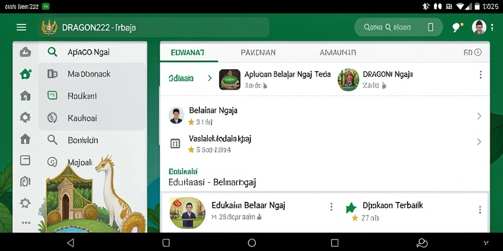 Antarmuka aplikasi DRAGON222 yang interaktif untuk belajar ngaji.