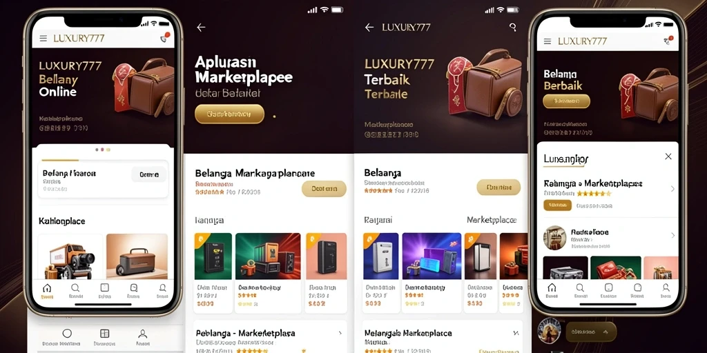 Antarmuka aplikasi LUXURY777 yang menarik dan fungsional.