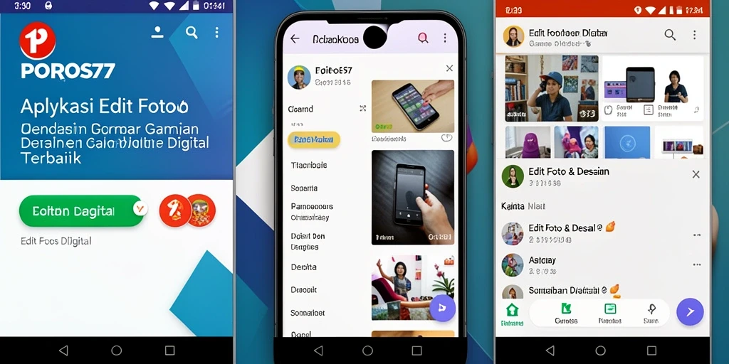 Tangkapan layar utama POROS77 menampilkan antarmuka pengeditan yang intuitif dan kaya akan fitur.