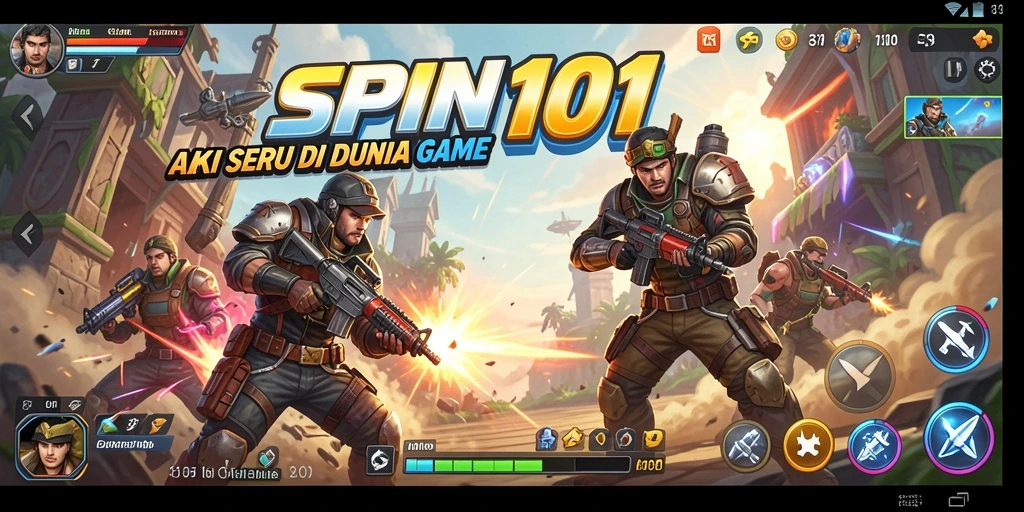 Tampilan menarik dan aksi seru dalam SPIN101.