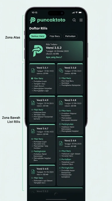 Riwayat Versi Aplikasi puncaktoto Terbaru untuk Pengguna Android